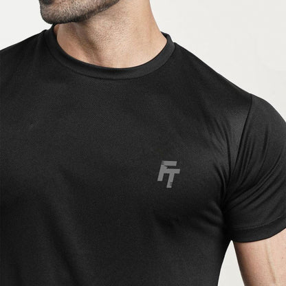 Black Mirco Mesh Dri-Fit T-Shirt