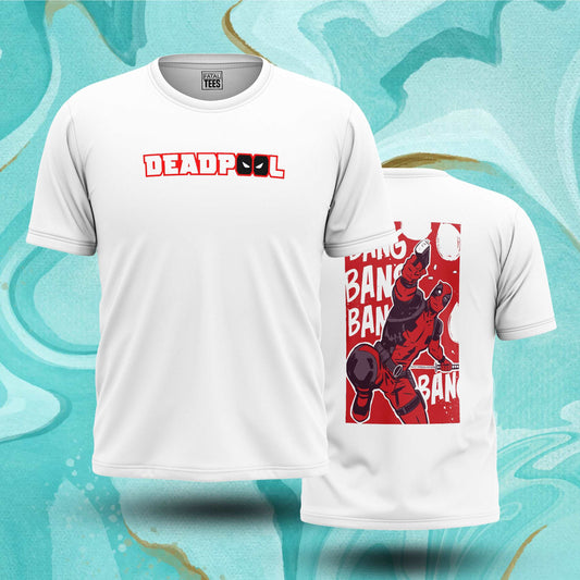 Deadpool Bang (White) Tee Fatal Tees