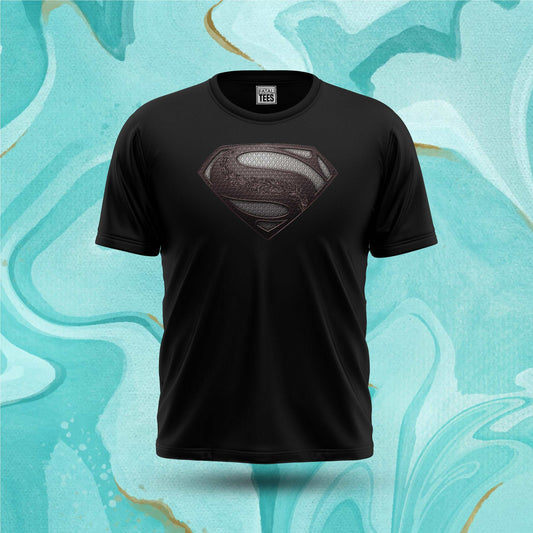 Man of Steel Black Tee Fatal Tees