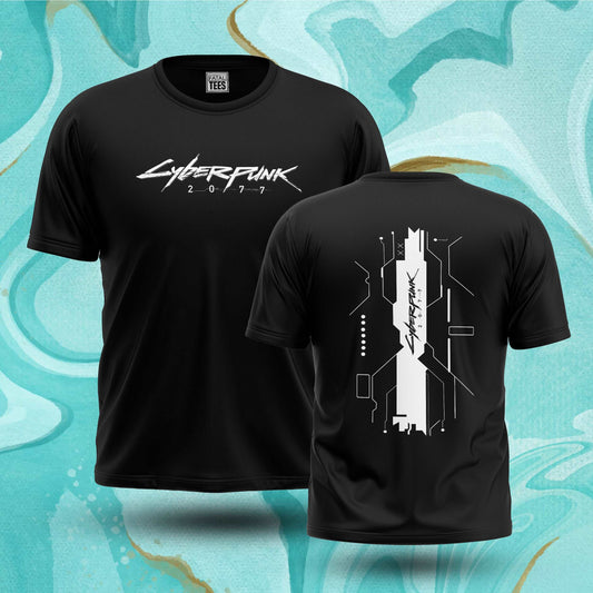 Cyberpunk - White Tee Fatal Tees